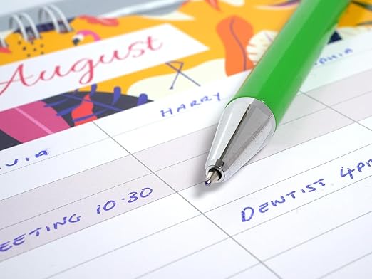 2025 Family Wall Calendar Family Organiser Year Planner, 5 Column Layout, Shopping List and Notepad with Pen, Floral & Leaf Design