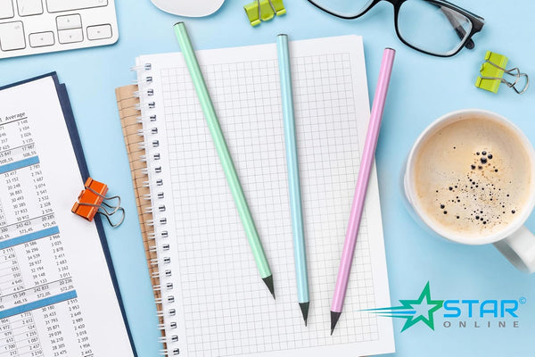 8 X Pastel Colours HB Pencils Blue, Pink And Green Aesthetic Stationery