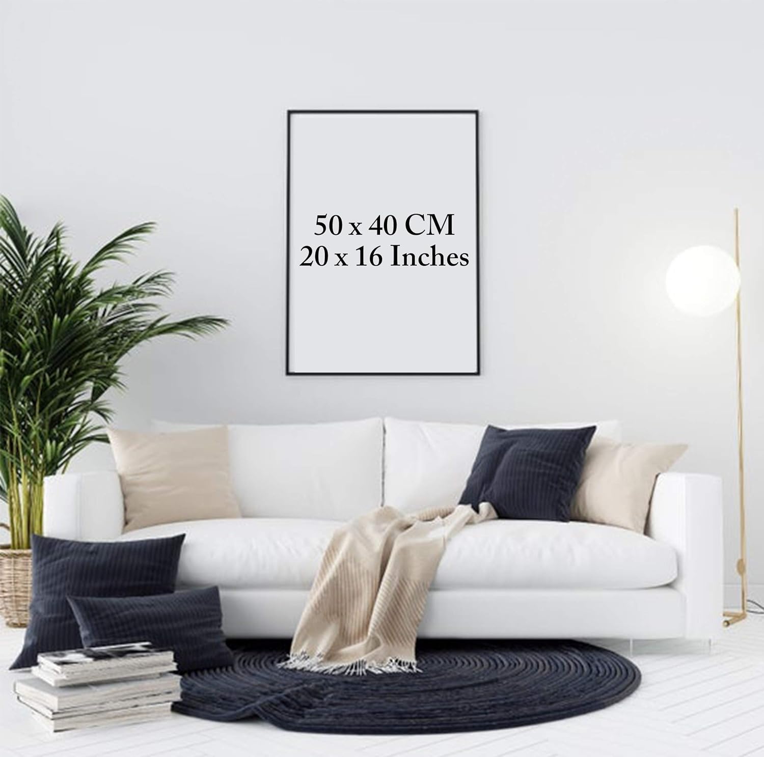 5 Pack Canvas for Painting Wall Art Artists Large Cotton Blank White Framed Canvas Boards 50x40cm (12" x 16") - Canvas for Painting Pre Stretched