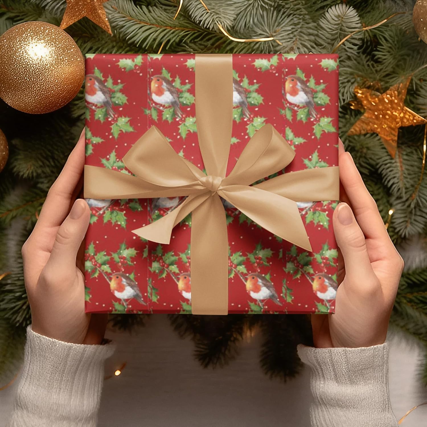 4 X 7M Traditonal Christmas Gift Wrapping Paper Roll (28 meters) Ideal for Xmas