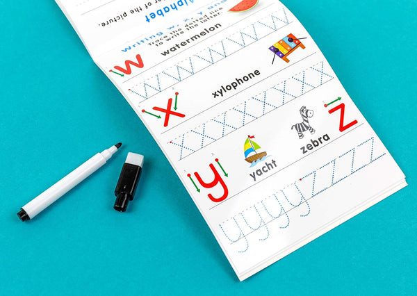 Kids Create A5 Alphabet Writing Workbook – Wipe-Clean Letters Practice for Children Aged 4+