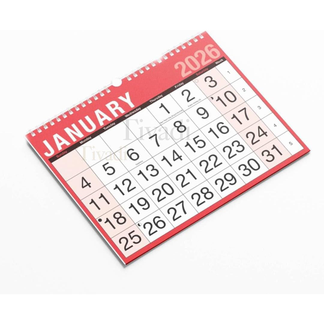 2026 Wall Calendar,Slim A4 Monthly Planner,Large Month to View Planner,Easy View