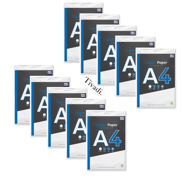 A4 Copier and Printer Paper - 100 Sheets, 80gsm Bright White Paper - Size 297mm x 210mm