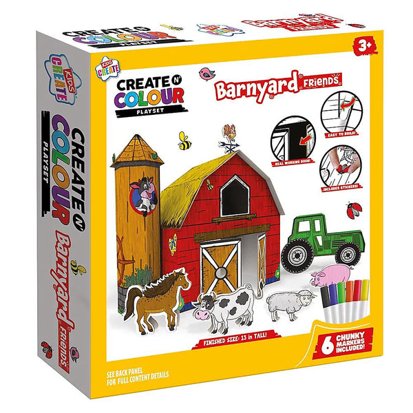 IG Design Create & Colour Barnyard Friends - Kids Art & Craft Set - Creative Fun
