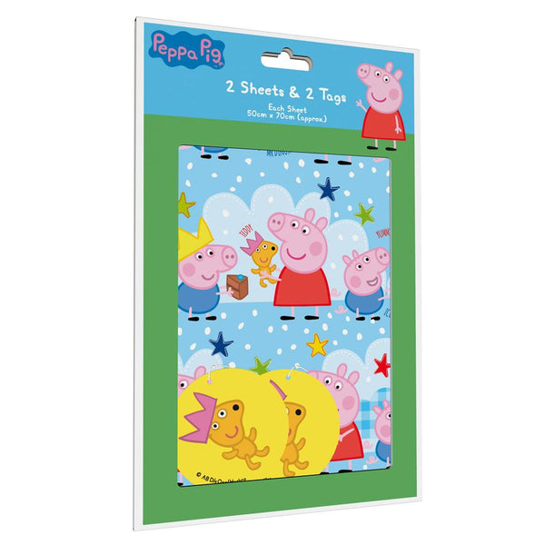 Peppa Pig 2 Sheets & 2 Tags