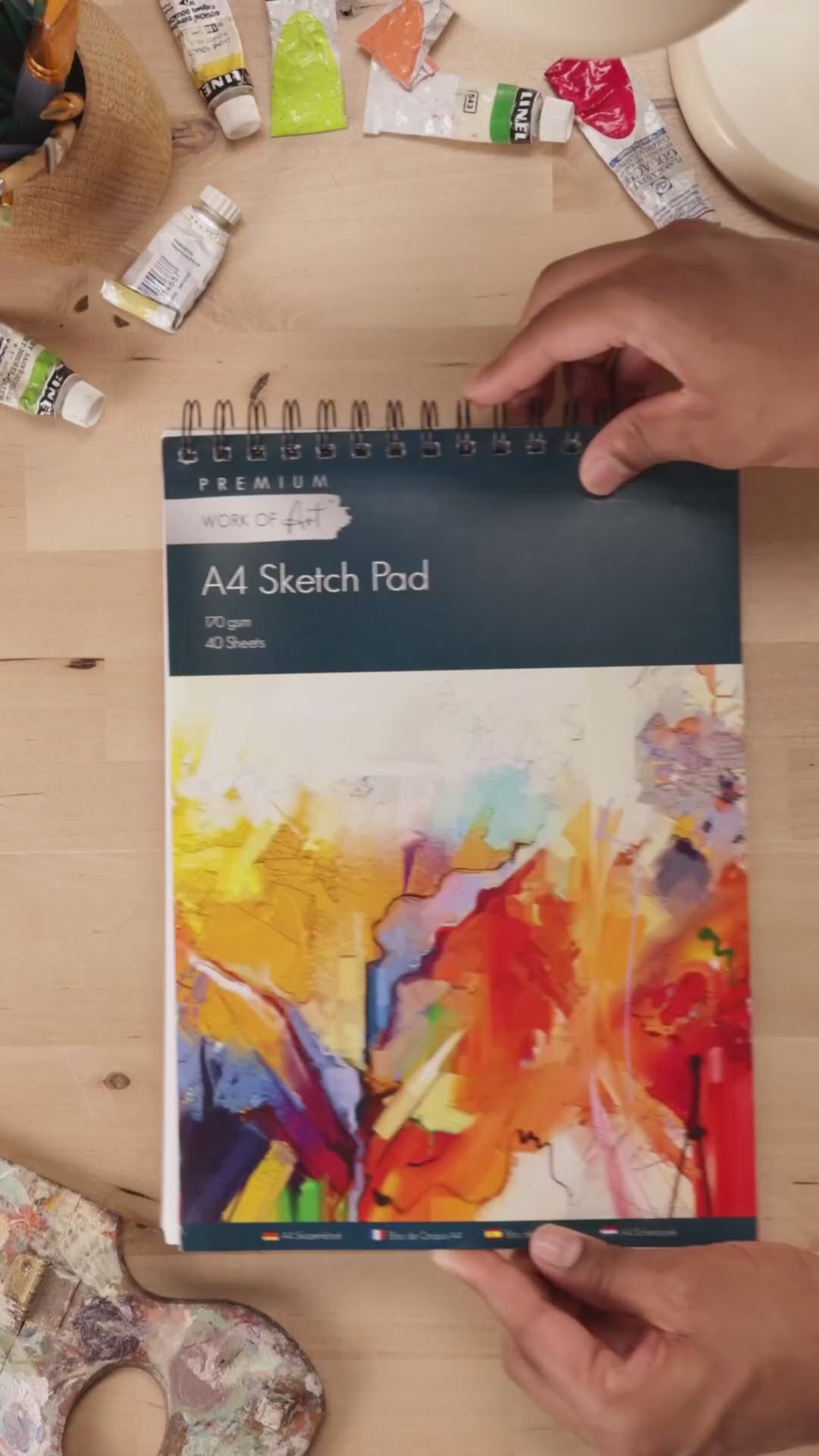 EasyNote A4 artists sketch pad - 170gsm cartridge paper