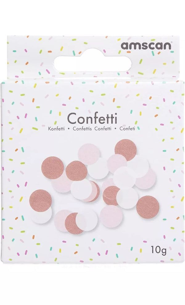 Confetti - Tissue Paper Rose Gold and White Confetti Scatters 10g