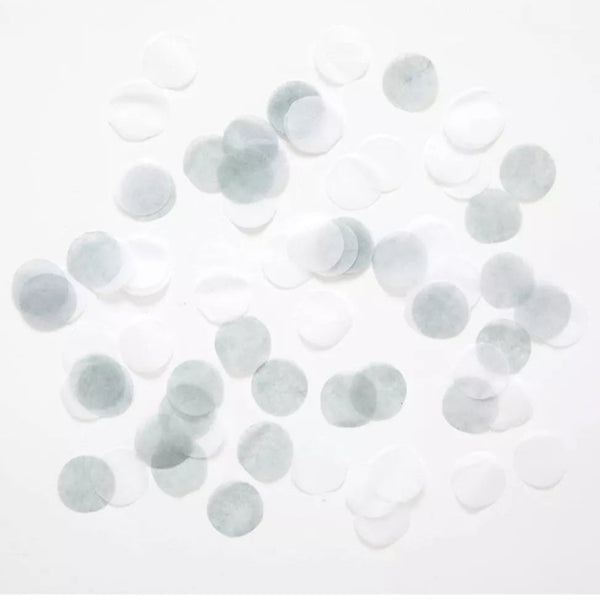 Grey & Silver Tissue Paper Confetti – 10g Round Scatters for Parties, Cards & Balloons
