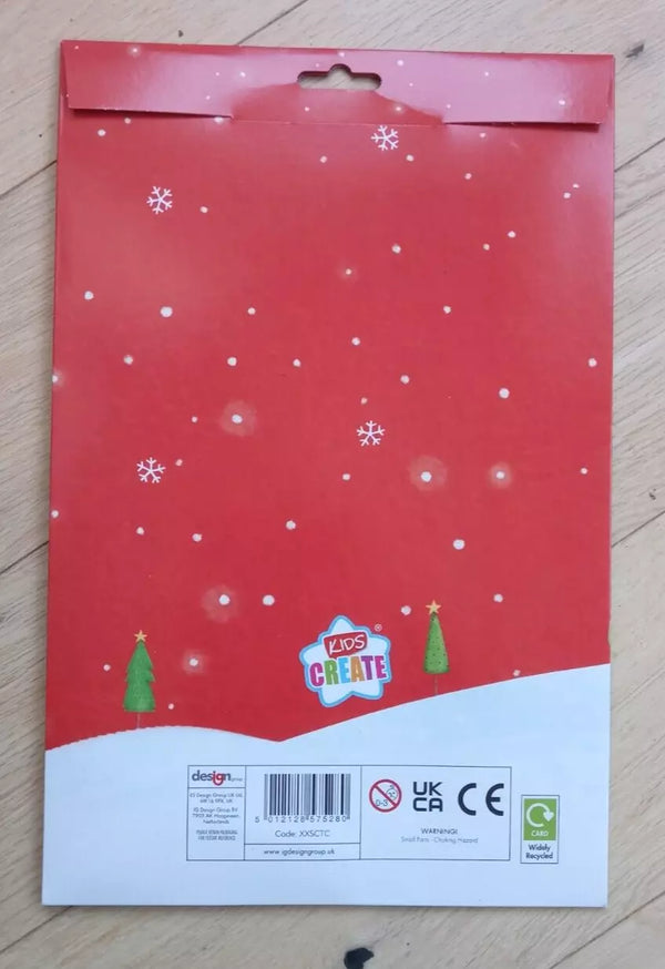 Christmas Rainbow Scratch Art Kit - Snowman, Santa & Wooden Tool for Kids