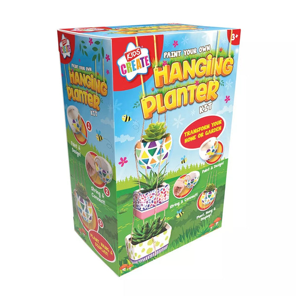 Fun Craft Kit -Paint Your Own Hanging Planter 3 Ceramic Plant Flower Pots