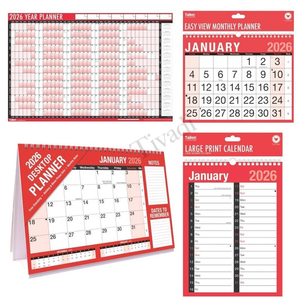 2026 Wall Calendar,Slim A4 Monthly Planner,Large Month to View Planner,Easy View