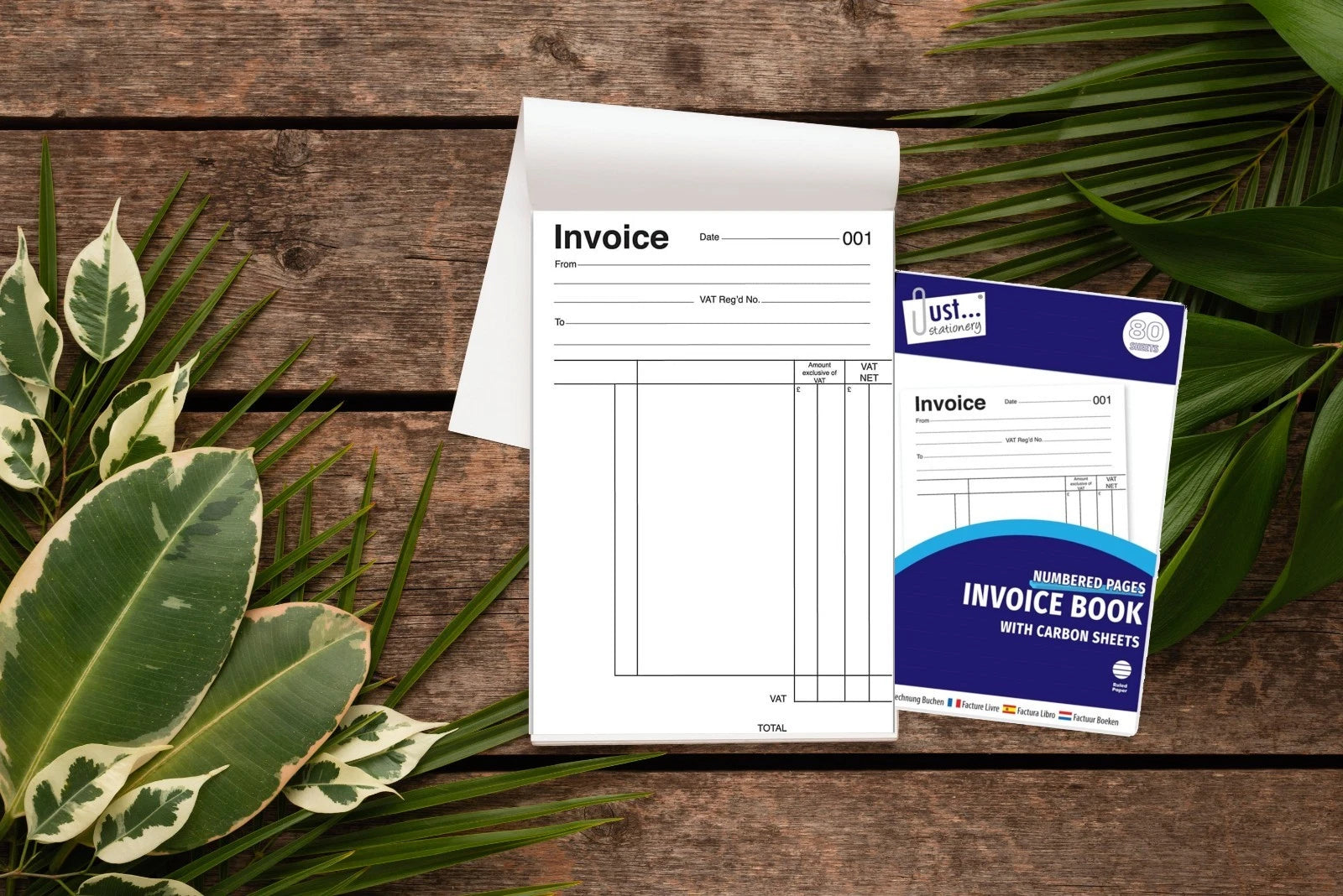 Full Size Duplicate Invoice & Receipt Book A5 Pad Numbered Cash 80 Pages Carbon Sheets