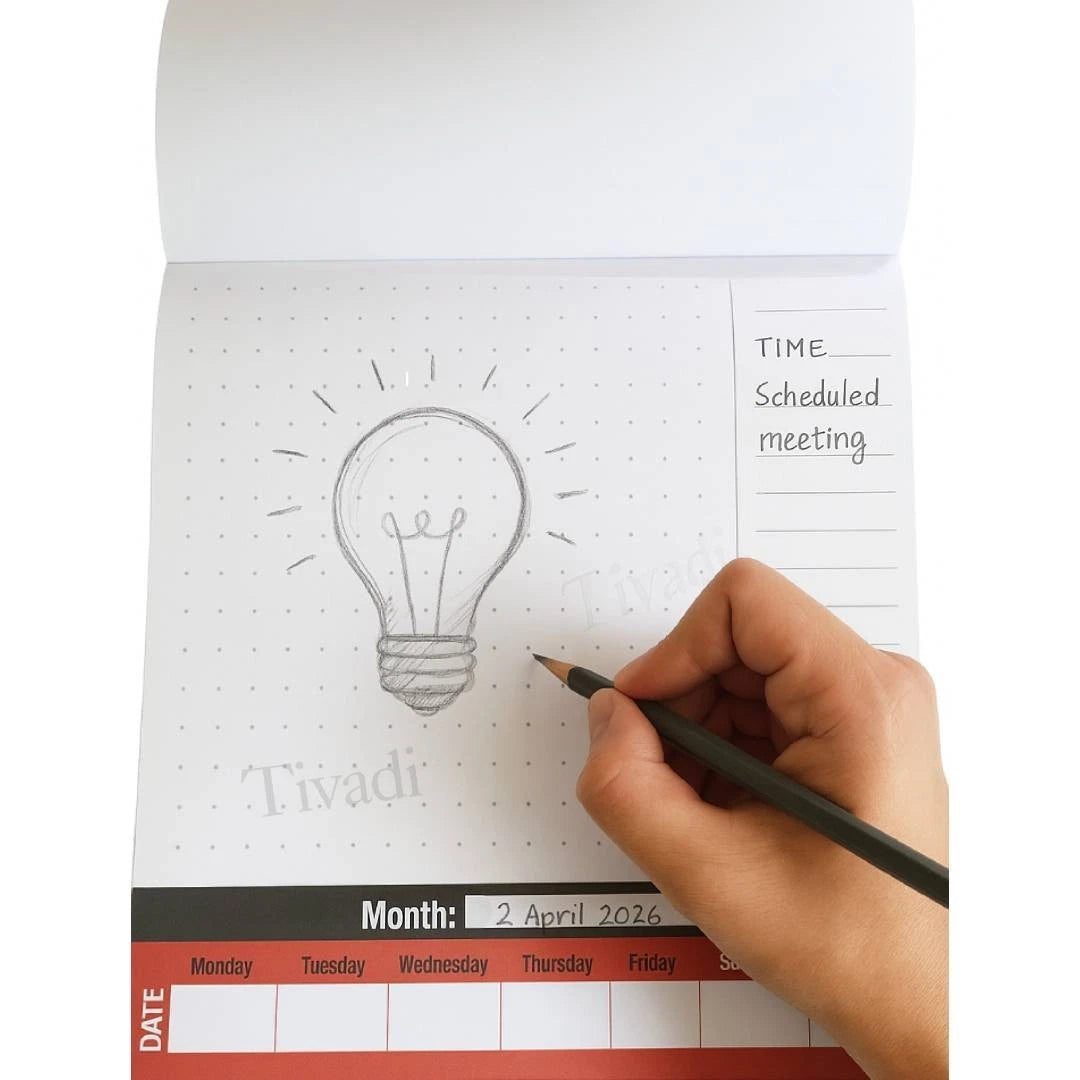 60-Sheet Weekly Planner Mousemat – Desk Calendar Organizer & Tear-Off Weekly Planner for Home, Office & Students