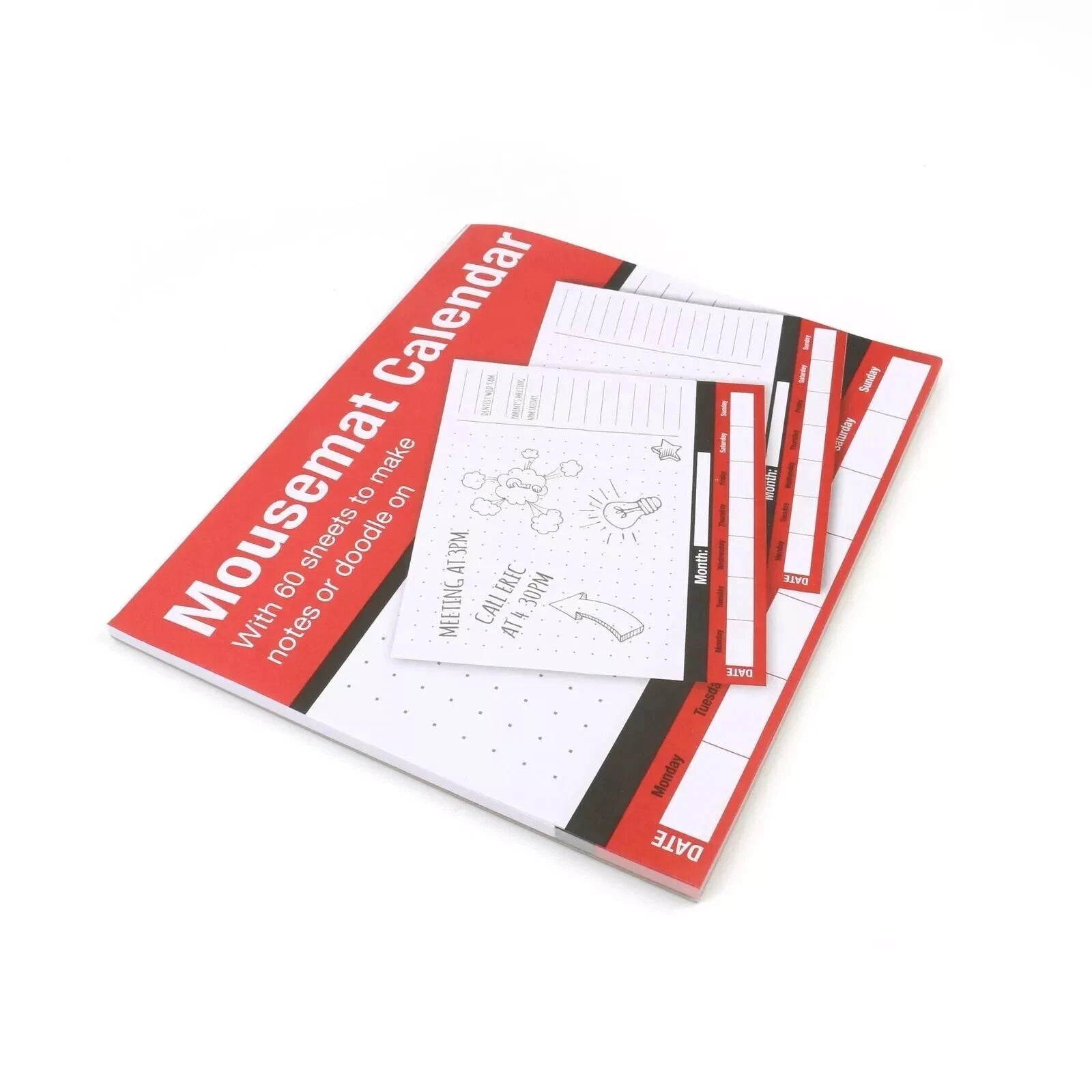 60-Sheet Weekly Planner Mousemat – Desk Calendar Organizer & Tear-Off Weekly Planner for Home, Office & Students