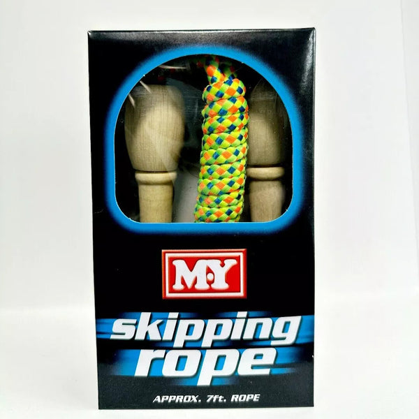 7 Ft Wood Grip Skipping Rope Jump Rope - Workout Fun