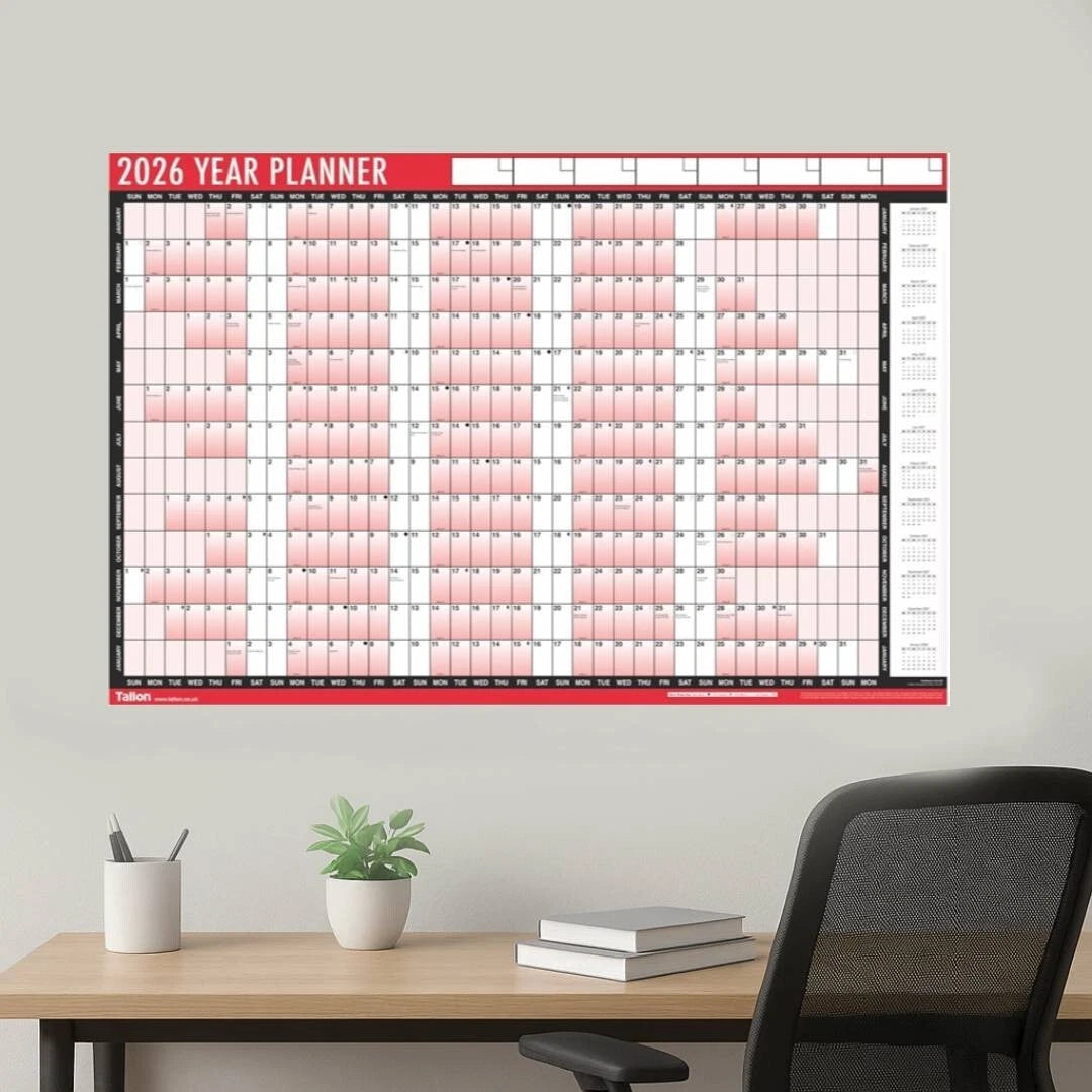 2026 Wall Calendar,Slim A4 Monthly Planner,Large Month to View Planner,Easy View