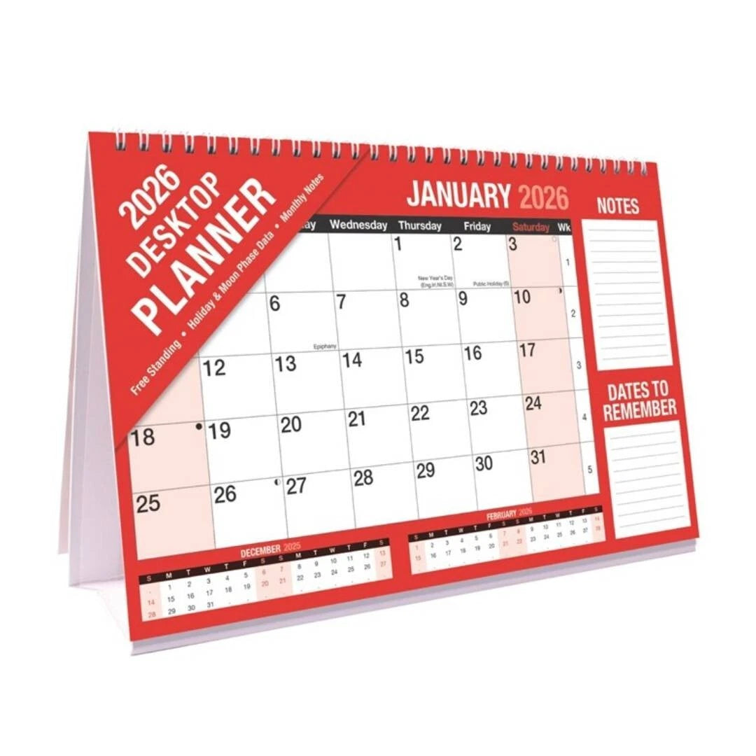 2026 Wall Calendar,Slim A4 Monthly Planner,Large Month to View Planner,Easy View
