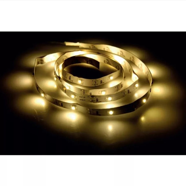 LED Strip Warm White 1m – 30 LED Lights with Adhesive Tape, Battery Operated (3 x AA)