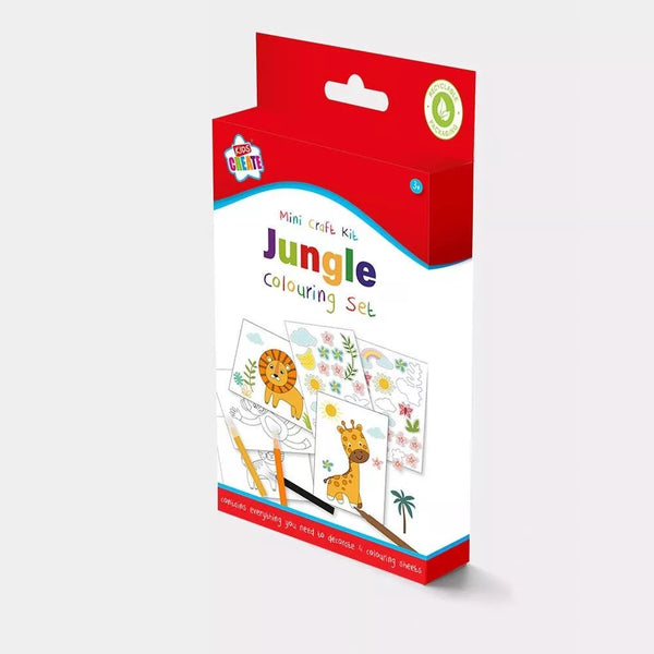 Kids Create - Mini Craft Kit - Theme Jungle Colouring Set