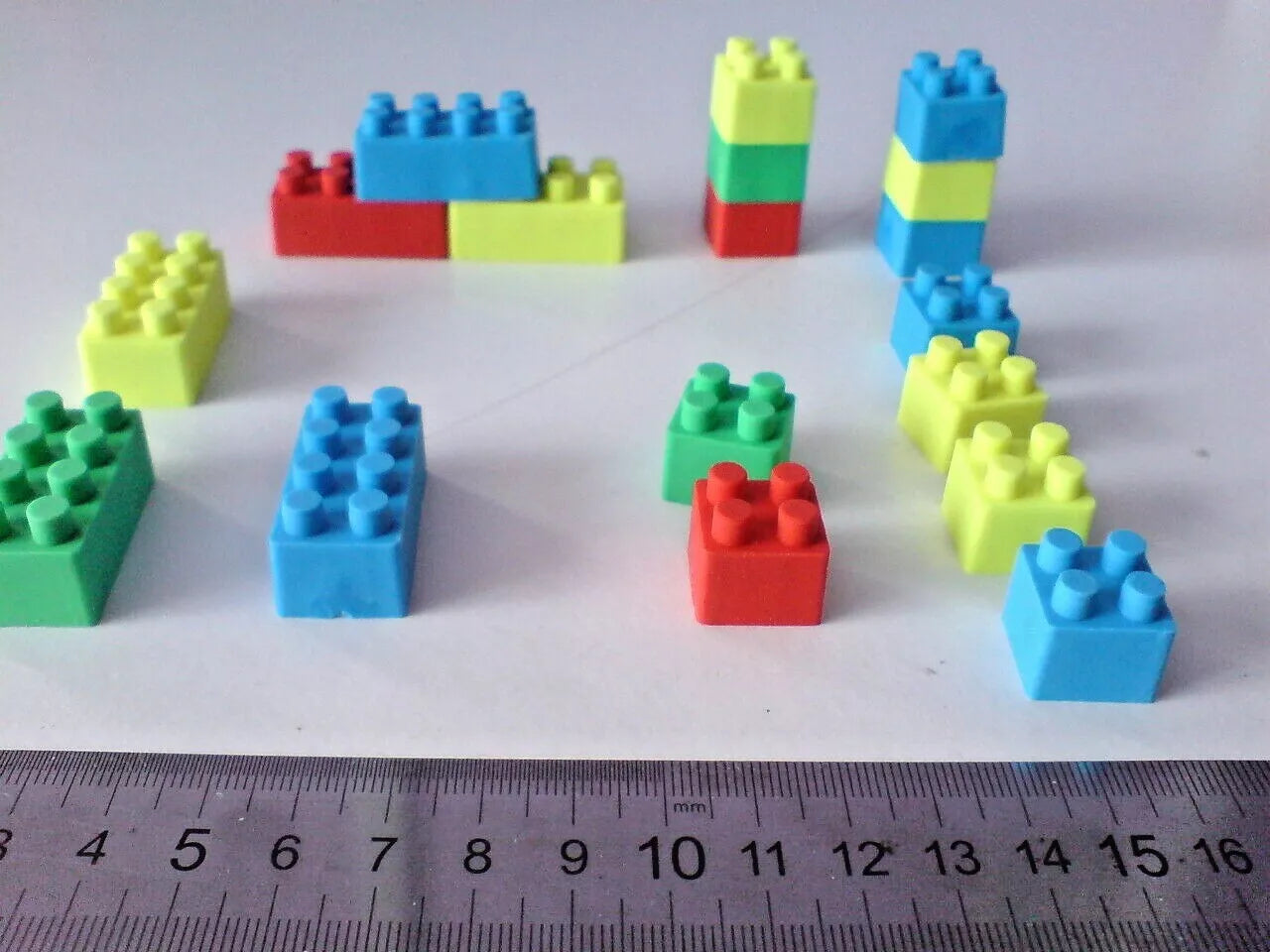 18 pcs Novelty Pencil Erasers, Shape of a Brick, Party Bag, School