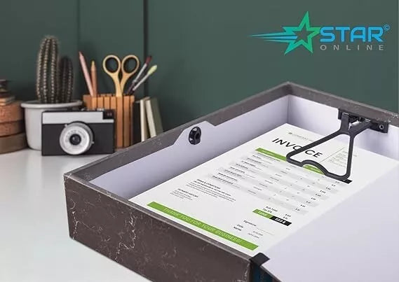 Eco Marble Box Files 75mm Spine Lock Spring Foolscap.