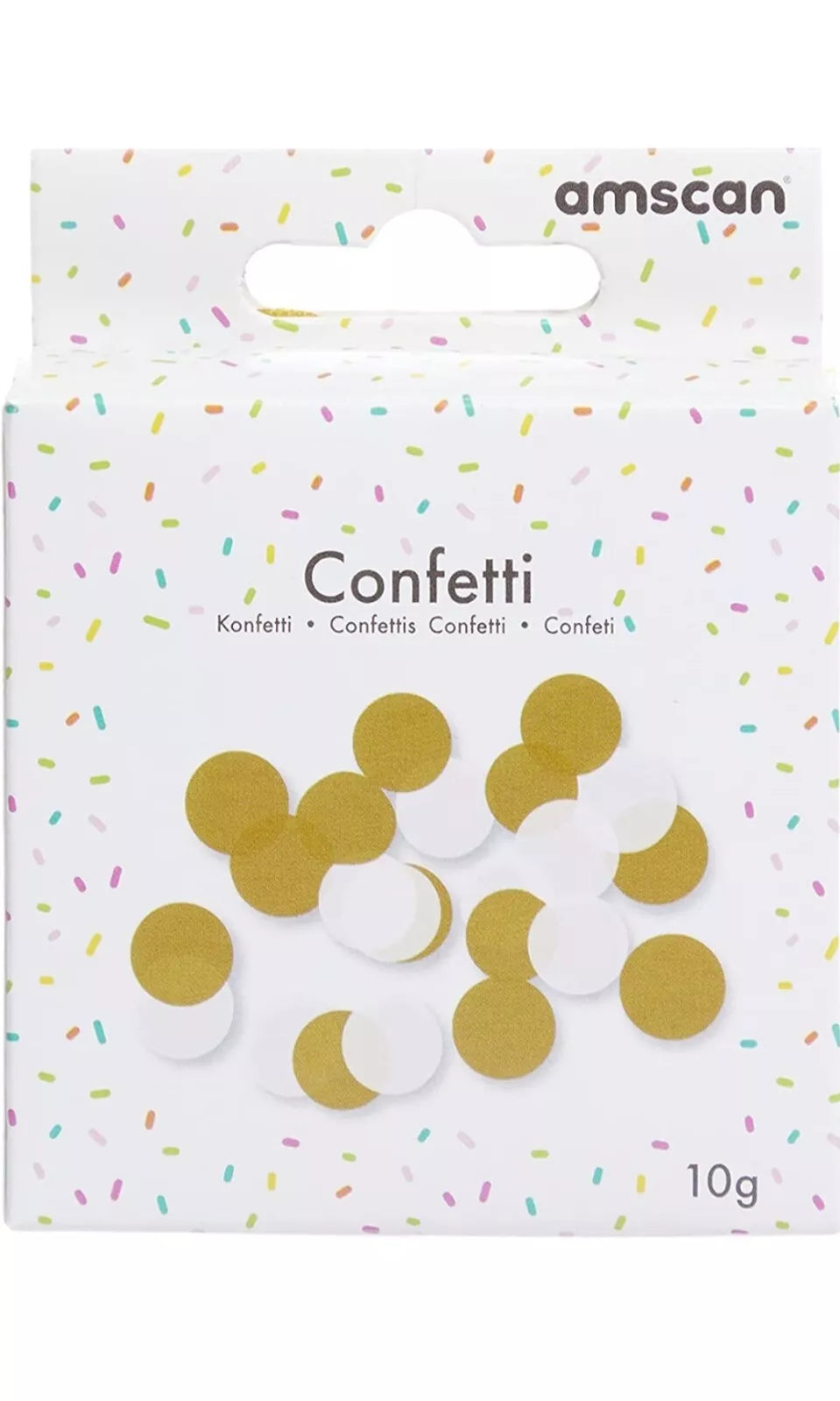 Confetti - Tissue Paper Gold and White Confetti Scatters 10g