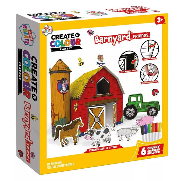 Create N Colour Farmyard Friends Playset + 6 Markers