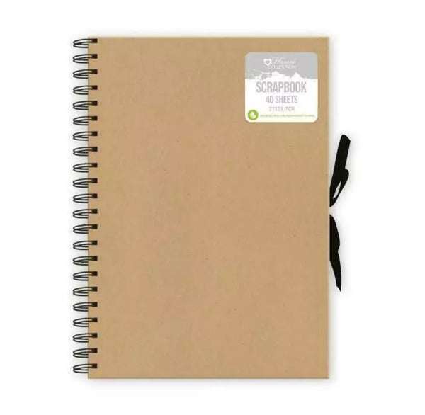 A4 Kraft Scrap Book, Photo Album, Memory Book Spiral Notebook